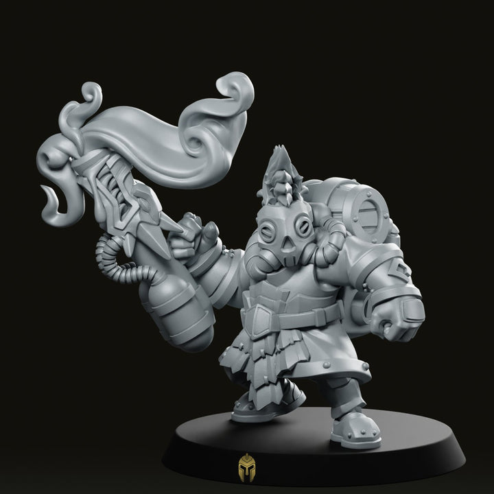 Vulcan Dwarves Lava Engineer D Miniature Resin Forge