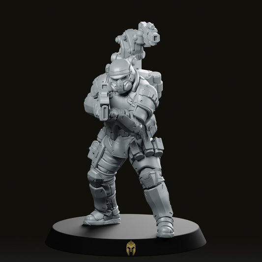 Watanabe Pulse Trooper F Scifi Miniature - We Print Miniatures -Papsikels Miniatures