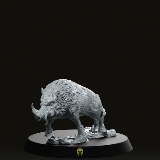 Wild Boar Miniature - We Print Miniatures -DungeonDog