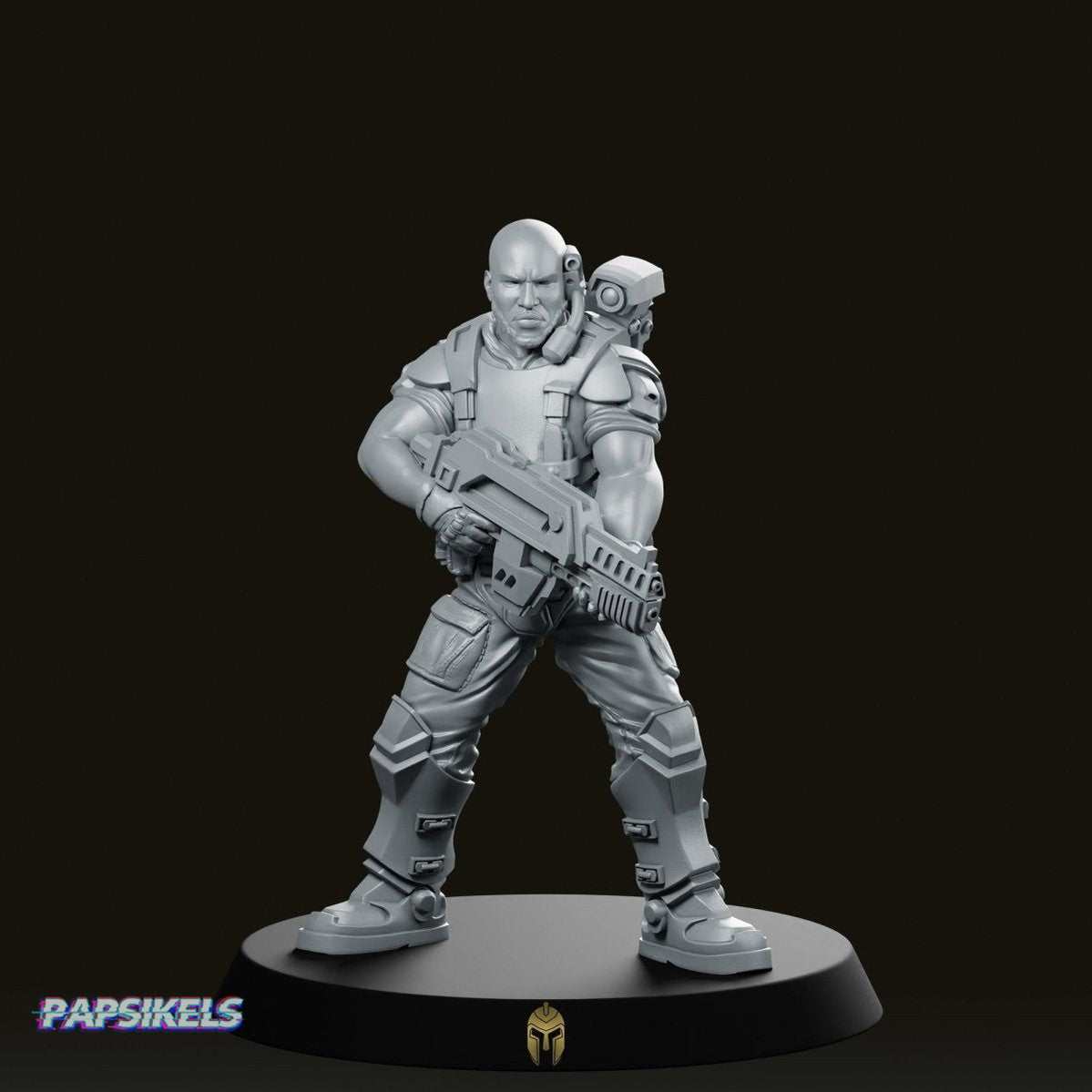 Willy Miller Scifi Solider Miniature - We Print Miniatures -Papsikels Miniatures