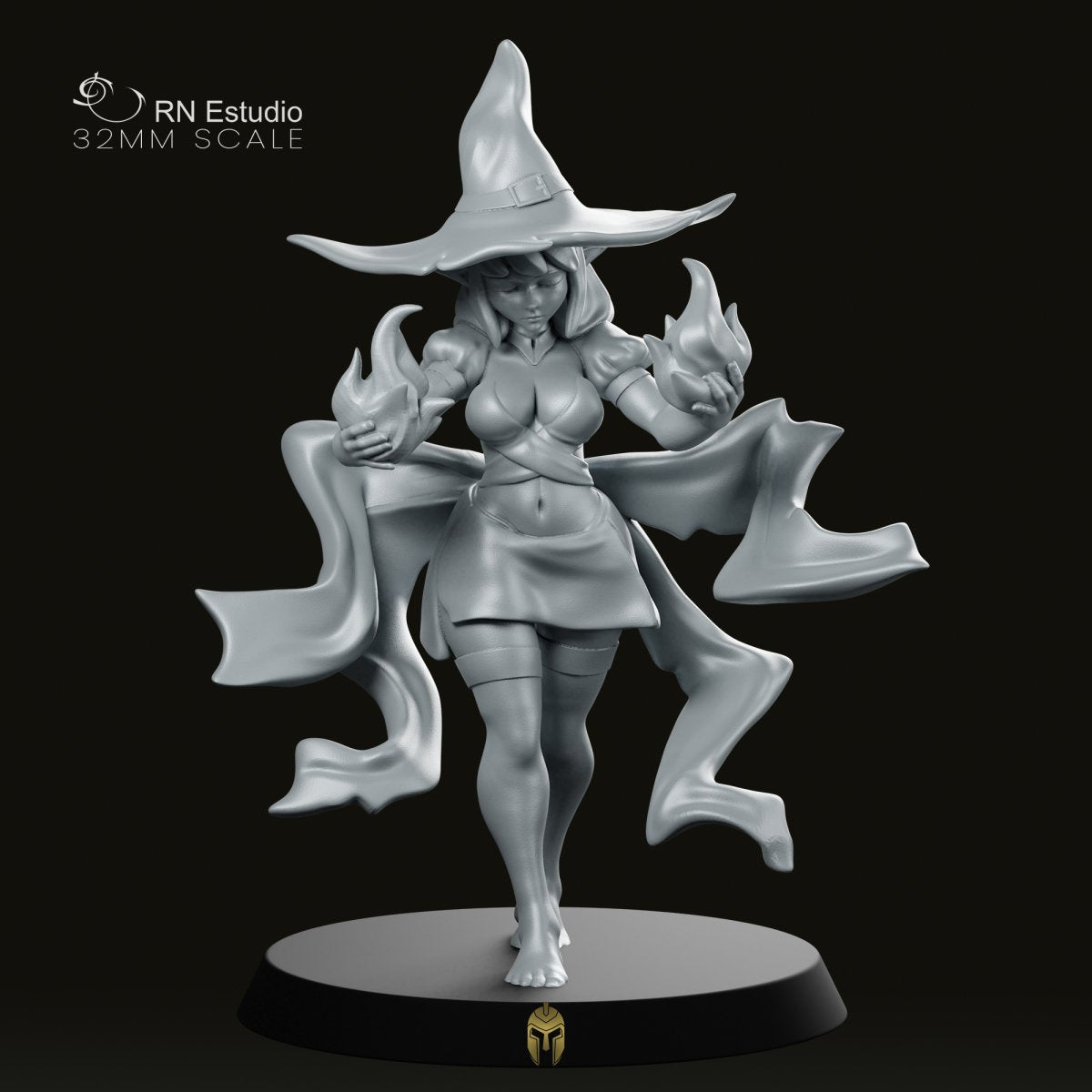Witch Veena Sorceress Miniature - We Print Miniatures -RN Estudio