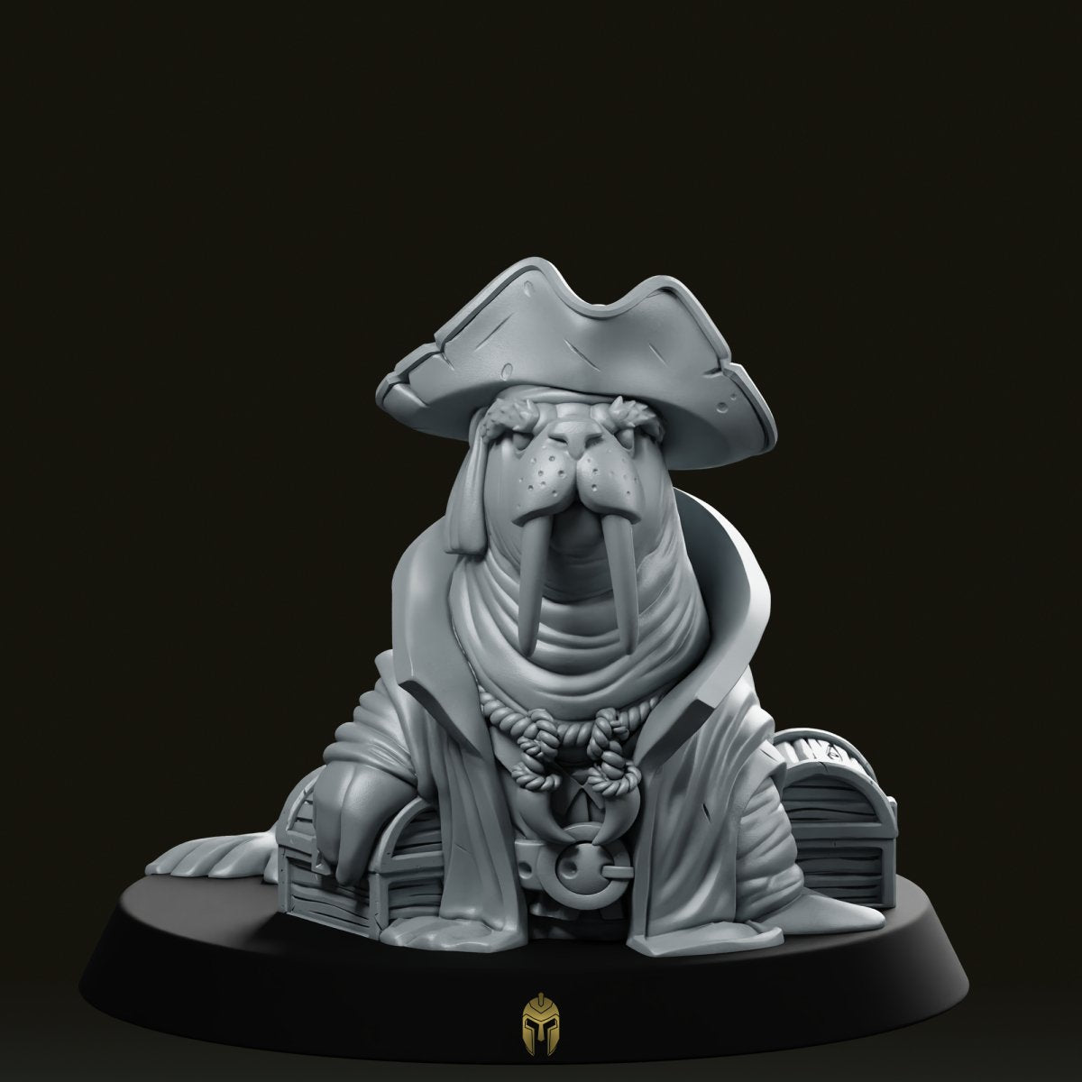 Worlo Captain A Pet Wallrus Miniature - We Print Miniatures -CastNPlay