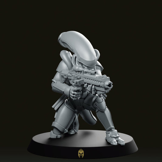 Xeno Trooper C Miniature - We Print Miniatures -Papsikels Miniatures
