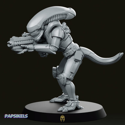 Xeno Trooper E Miniature - We Print Miniatures -Papsikels Miniatures