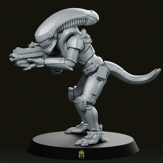 Xeno Trooper E Miniature - We Print Miniatures -Papsikels Miniatures