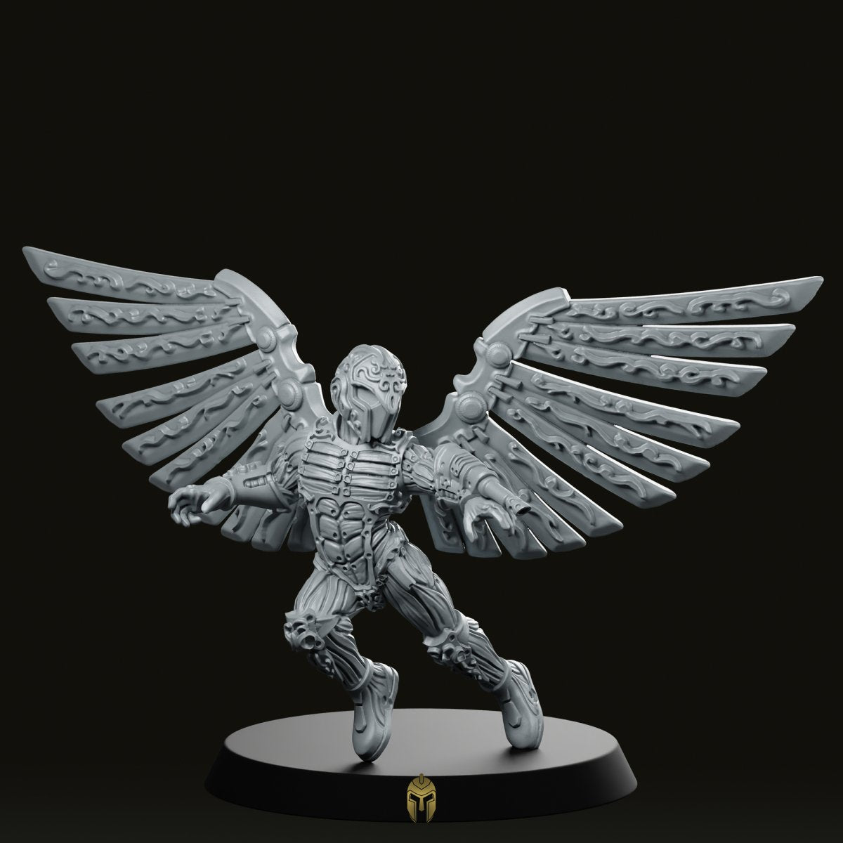 Yadu Spire Champion Ornate Wings Miniature - We Print Miniatures -PrintMinis