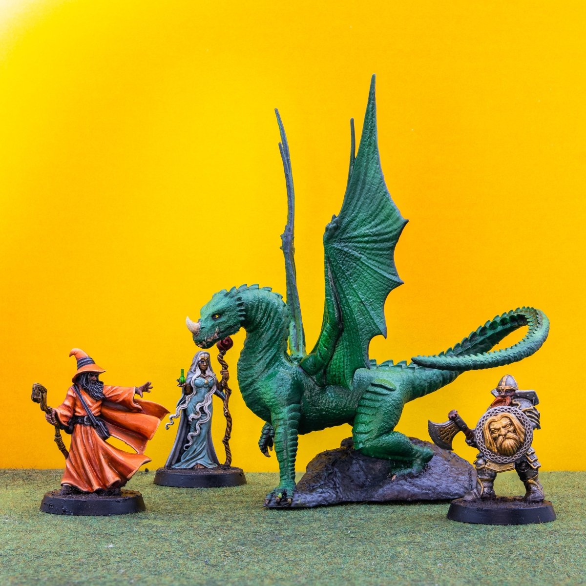 Young Green Dragon Miniature - We Print Miniatures -RN EStudio