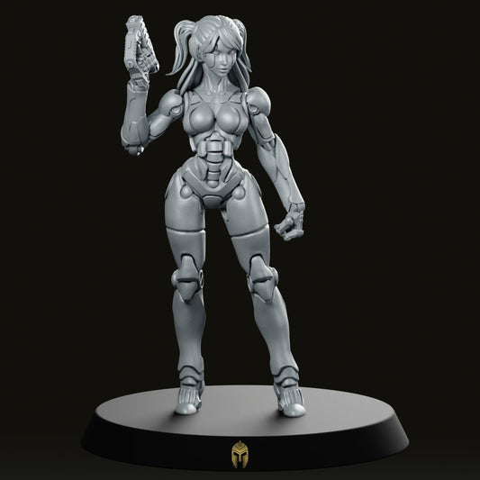 Zabetz Gynoid Rebel Miniature - We Print Miniatures