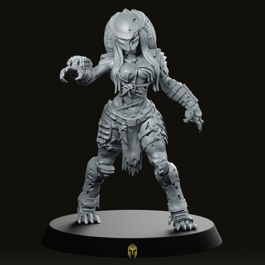 Zombie Vixen Skull Hunter Miniature - We Print Miniatures -Papsikels Miniatures